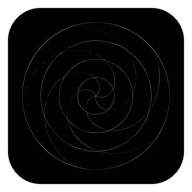 Soyut spiral, girdap ve dönme elementi. Volt, sarmal vektör