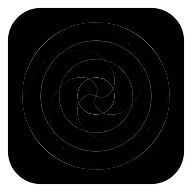 Soyut spiral, girdap ve dönme elementi. Volt, sarmal vektör