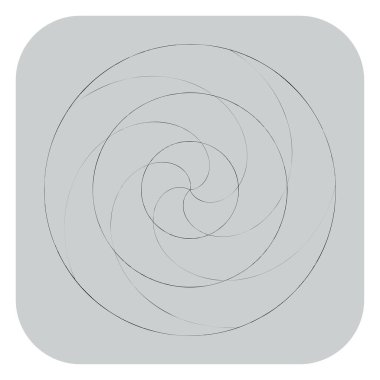 Soyut spiral, girdap ve dönme elementi. Volt, sarmal vektör