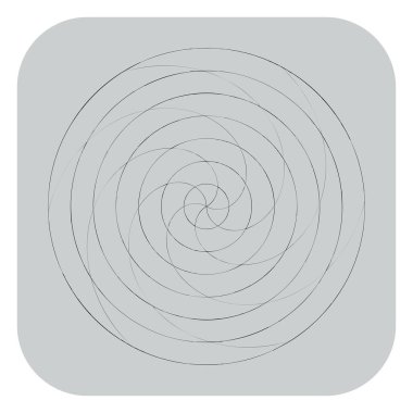 Soyut spiral, girdap ve dönme elementi. Volt, sarmal vektör