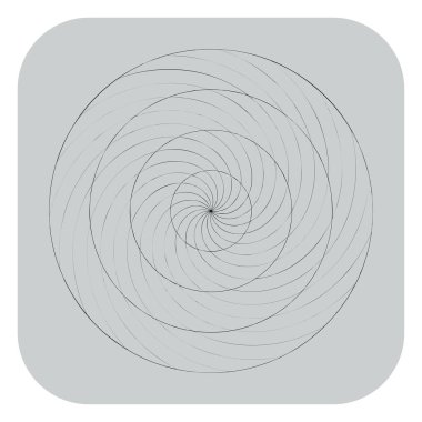 Soyut spiral, girdap ve dönme elementi. Volt, sarmal vektör