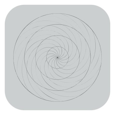 Soyut spiral, girdap ve dönme elementi. Volt, sarmal vektör