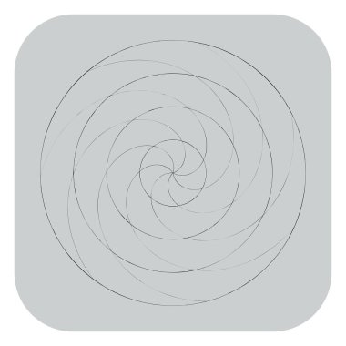 Soyut spiral, girdap ve dönme elementi. Volt, sarmal vektör