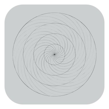 Soyut spiral, girdap ve dönme elementi. Volt, sarmal vektör