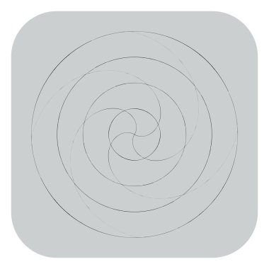 Soyut spiral, girdap ve dönme elementi. Volt, sarmal vektör