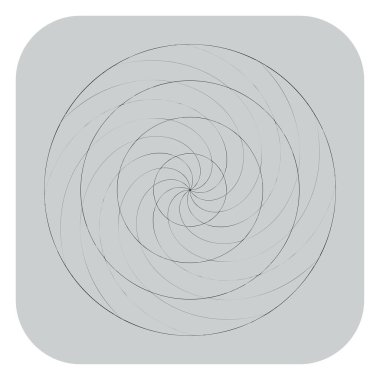 Soyut spiral, girdap ve dönme elementi. Volt, sarmal vektör
