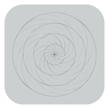 Soyut spiral, girdap ve dönme elementi. Volt, sarmal vektör