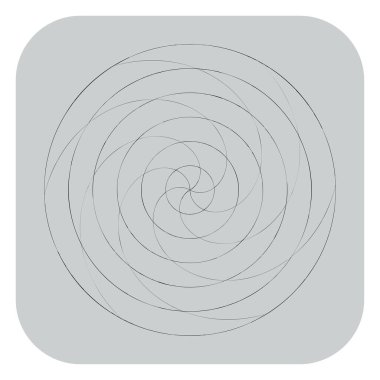 Soyut spiral, girdap ve dönme elementi. Volt, sarmal vektör