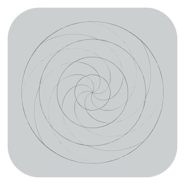 Soyut spiral, girdap ve dönme elementi. Volt, sarmal vektör