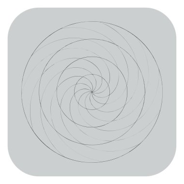 Soyut spiral, girdap ve dönme elementi. Volt, sarmal vektör