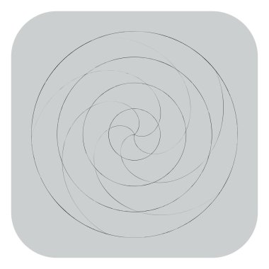 Soyut spiral, girdap ve dönme elementi. Volt, sarmal vektör