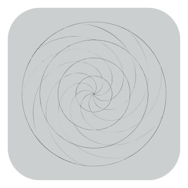 Soyut spiral, girdap ve dönme elementi. Volt, sarmal vektör