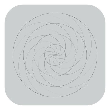 Soyut spiral, girdap ve dönme elementi. Volt, sarmal vektör