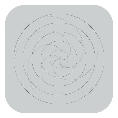 Soyut spiral, girdap ve dönme elementi. Volt, sarmal vektör