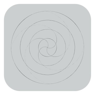 Soyut spiral, girdap ve dönme elementi. Volt, sarmal vektör