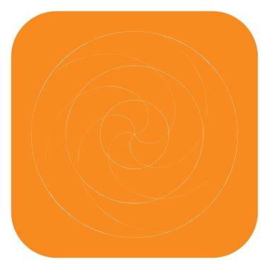 Soyut spiral, girdap ve dönme elementi. Volt, sarmal vektör