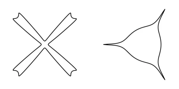 Абстрактна Геометрична Піктограма Форма Елемента Символу Стокова Векторна Ілюстрація Кліп — стоковий вектор