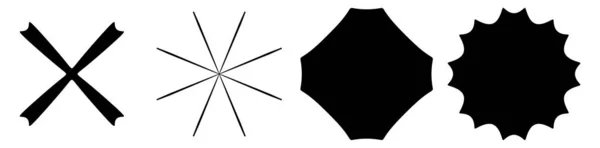 抽象幾何学的アイコン シンボル要素の形状 ストック ベクトル イラスト クリップ アート グラフィック — ストックベクタ