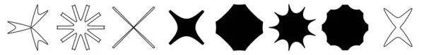 Abstraktes Geometrisches Symbol Form Der Symbolelemente Bestandsvektorillustration Clip Art Grafiken — Stockvektor