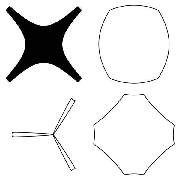 Abstrakcyjna Ikona Geometryczna Kształt Elementu Symbolu — Wektor stockowy