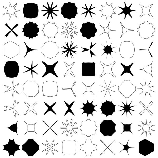 Abstract geometric icon, symbol element shape