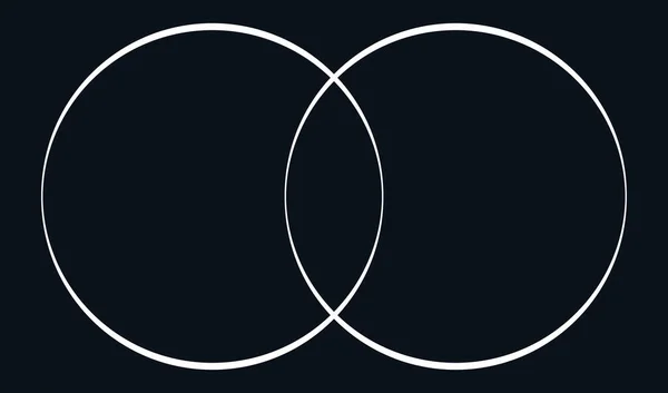 Croisement Chevauchement Des Cercles Élément Anneaux — Image vectorielle
