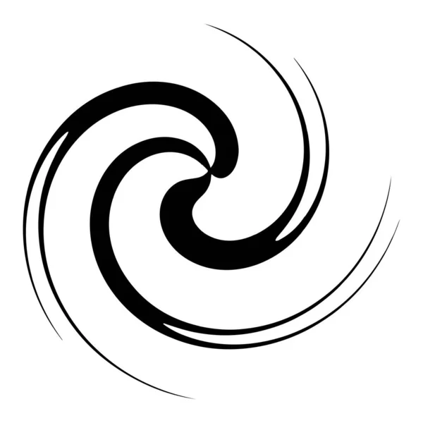 Abstract Spiral Swirl Twirl Design Element Helix Volute Vortex Effect — Stockový vektor