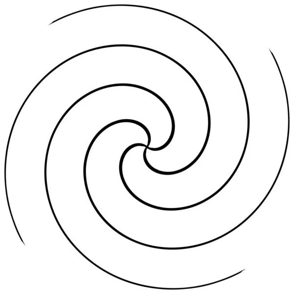 Abstract Spiral Swirl Twirl Design Element Helix Volute Vortex Effect — Stok Vektör