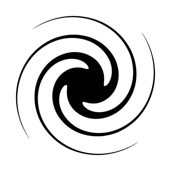 Abstract Spiral Swirl Twirl Design Element Helix Volute Vortex Effect — Stok Vektör