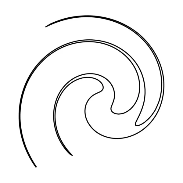 Spirale Abstraite Tourbillon Élément Conception Tourbillon Hélix Volute Effet Vortex — Image vectorielle