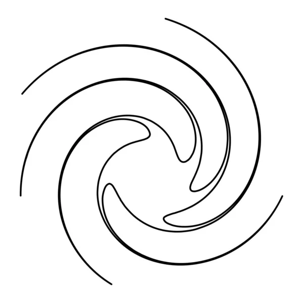 Abstract Spiral Swirl Twirl Design Element Helix Volute Vortex Effect — Stockvektor