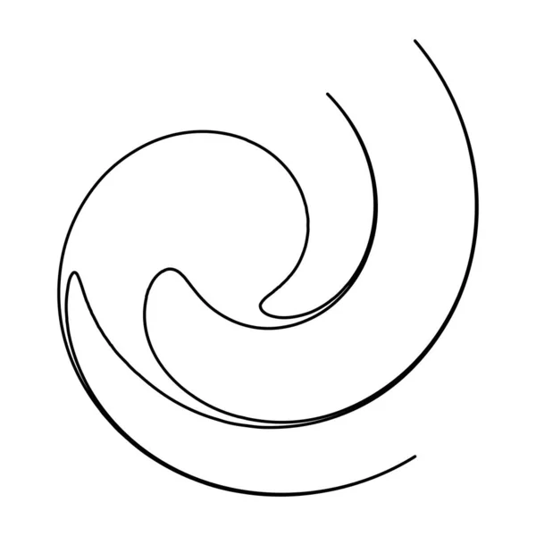 Espiral Abstracta Remolino Elemento Diseño Giro Hélice Voluta Forma Efecto — Vector de stock