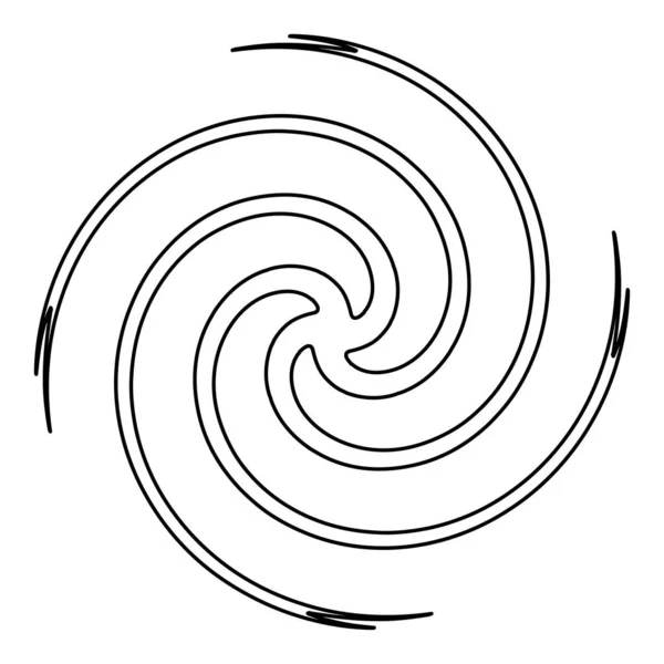 Abstract Spiral Swirl Twirl Design Element Helix Volute Vortex Effect — Stockvektor