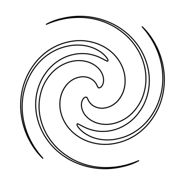 Abstract Spiral Swirl Twirl Design Element Helix Volute Vortex Effect — Stock Vector