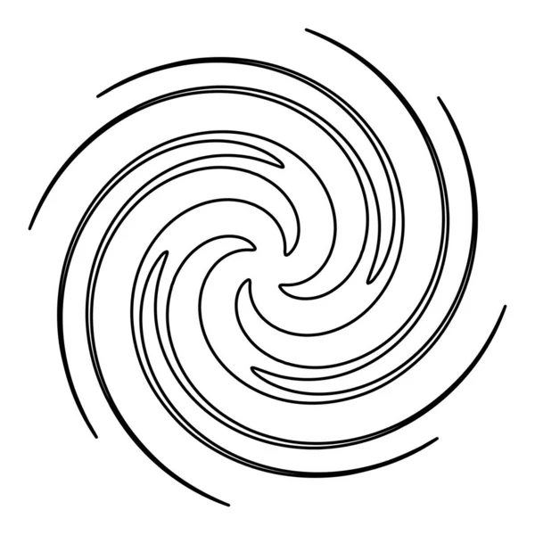 Soyut spiral, girdap, dönme tasarım elementi. Helix, volute, girdap etkisi şekli. Stock vektör illüstrasyonu, klip- art grafikleri
