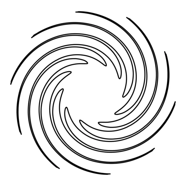 Soyut spiral, girdap, dönme tasarım elementi. Helix, volute, girdap etkisi şekli. Stock vektör illüstrasyonu, klip- art grafikleri