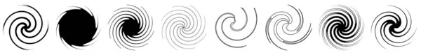 Abstract Spiral Swirl Twirl Design Element Helix Volute Vortex Effect — Stockvector