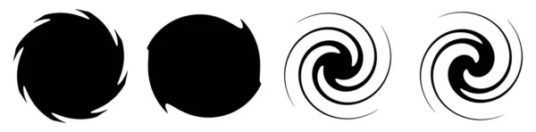 Spirale Abstraite Tourbillon Élément Conception Tourbillon Hélix Volute Effet Vortex — Image vectorielle