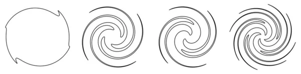 Abstract Spiral Swirl Twirl Design Element Helix Volute Vortex Effect — Stockvector