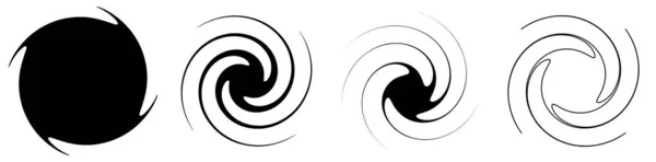 Abstract Spiral Swirl Twirl Design Element Helix Volute Vortex Effect — Vetor de Stock