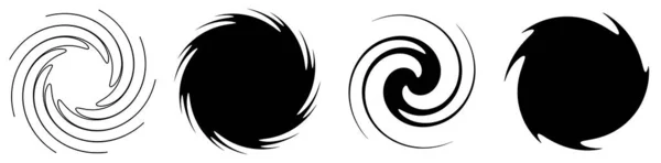 Abstract Spiral Swirl Twirl Design Element Helix Volute Vortex Effect — Stockvector