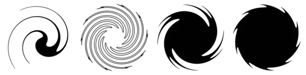 Abstract Spiral Swirl Twirl Design Element Helix Volute Vortex Effect — Wektor stockowy