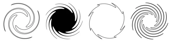 Abstract Spiral Swirl Twirl Design Element Helix Volute Vortex Effect — 图库矢量图片