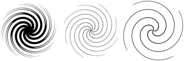 Abstract Spiral Swirl Twirl Design Element Helix Volute Vortex Effect — Stok Vektör