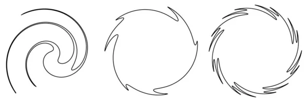 Espiral Abstracta Remolino Elemento Diseño Giro Hélice Voluta Forma Efecto — Vector de stock