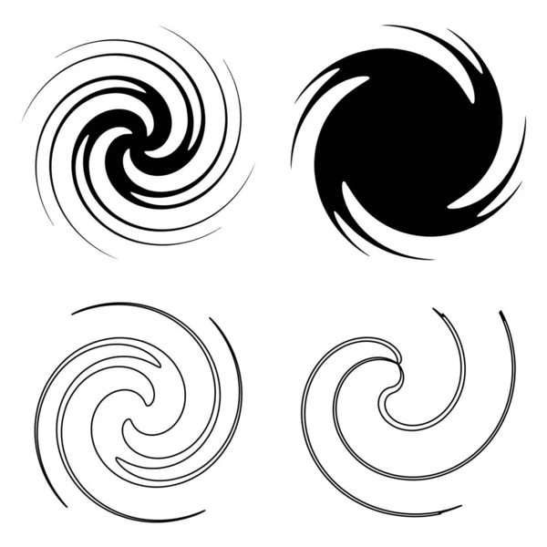 Abstract Spiral Swirl Twirl Design Element Helix Volute Vortex Effect —  Vetores de Stock