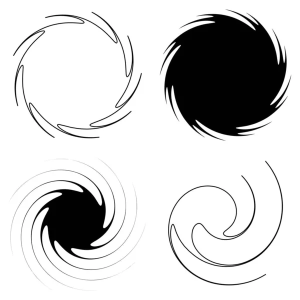 Abstract Spiral Swirl Twirl Design Element Helix Volute Vortex Effect — Vector de stock