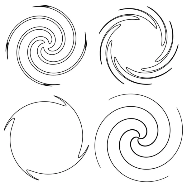 Abstract Spiral Swirl Twirl Design Element Helix Volute Vortex Effect — Stockvektor