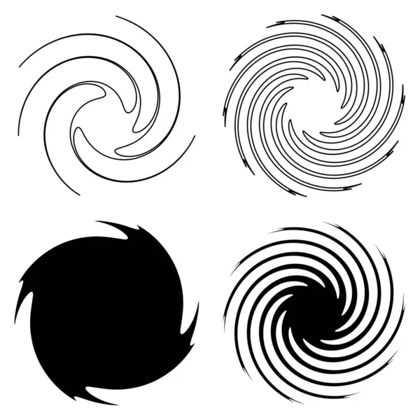 Abstract Spiral Swirl Twirl Design Element Helix Volute Vortex Effect — Vector de stock