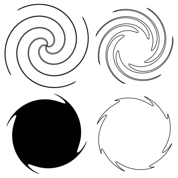 Abstrakte Spirale Wirbel Wirbel Gestaltungselement Helix Volute Wirbeleffekt Form Bestandsvektorillustration — Stockvektor